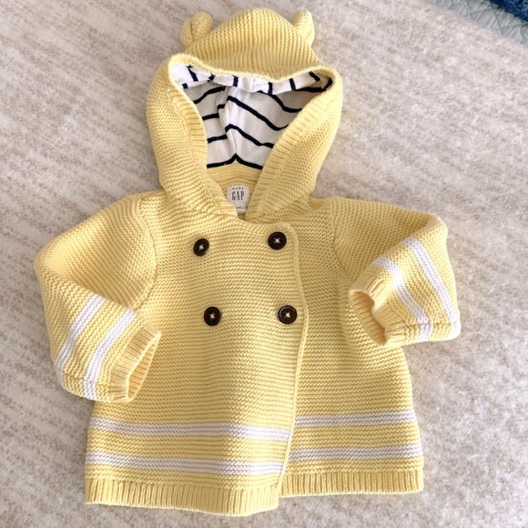 GAP Other - Baby Gap Garter Knit Hooded Sweater 3-6 months